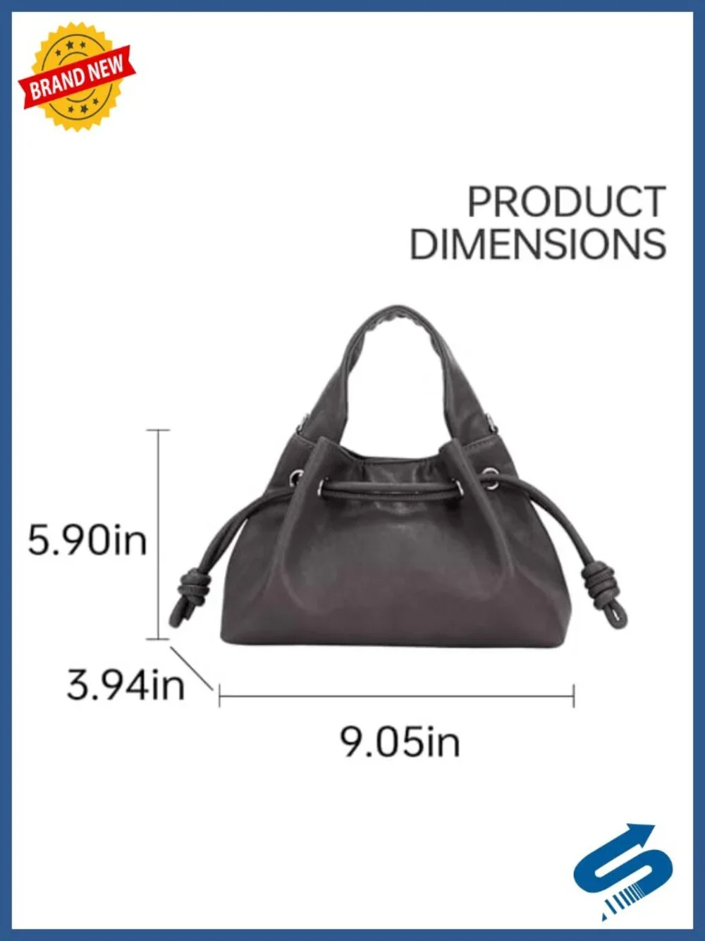 Vegan Leather Ruched Cloud Tote Purse Drawstring Crossbody Handbag
